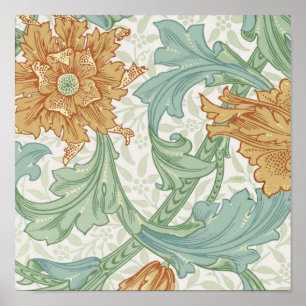 Poster William Morris Single Stem Floral Pattern