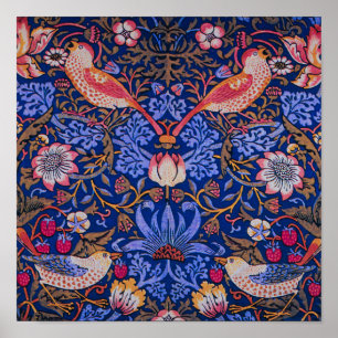 Poster William Morris Strawberry Thief Motif floral