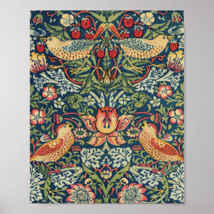 Poster William Morris Strawberry Thief Restored Version