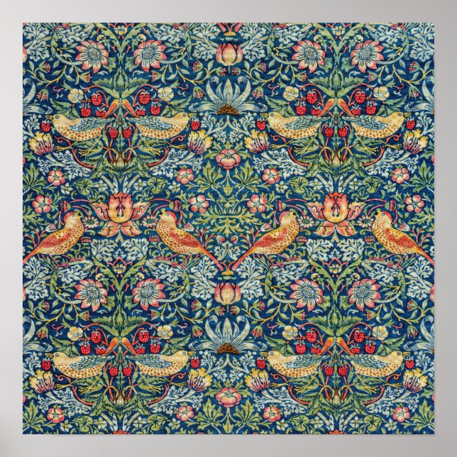 Poster William Morris - Thief aux fraises (Devant)