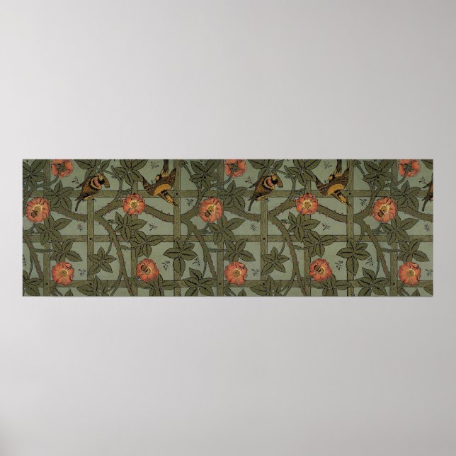 Poster William Morris Trellis Wallpaper Art (Devant)