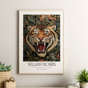 Poster William Morris Vintage Tigre floral