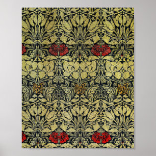 Poster William morris's Tulip and Rose famous pattern
