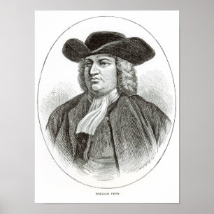 Poster William Penn a gravé par le bois Whymper de Josiah