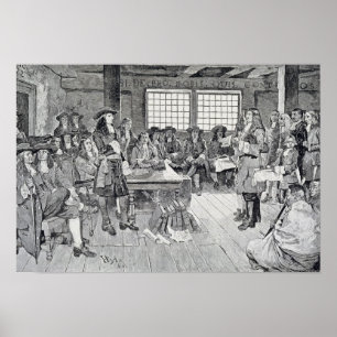 Poster William Penn en conférence avec les colons