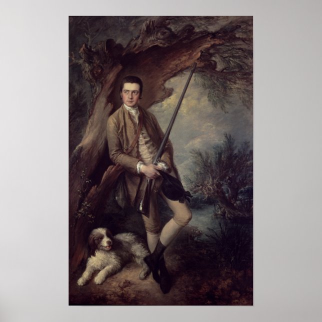 Poster William Poyntz de Midgham et son chien Amber (Devant)