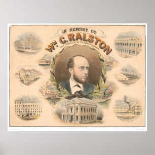 Poster William Ralston, président de banque de CA (1384A)