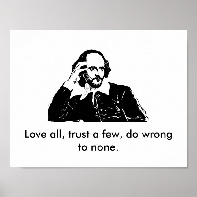 Poster William Shakespeare (Devant)