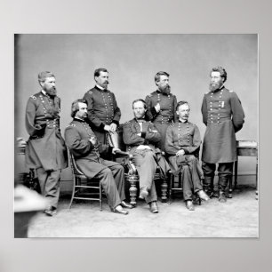 Poster William Sherman et ses généraux