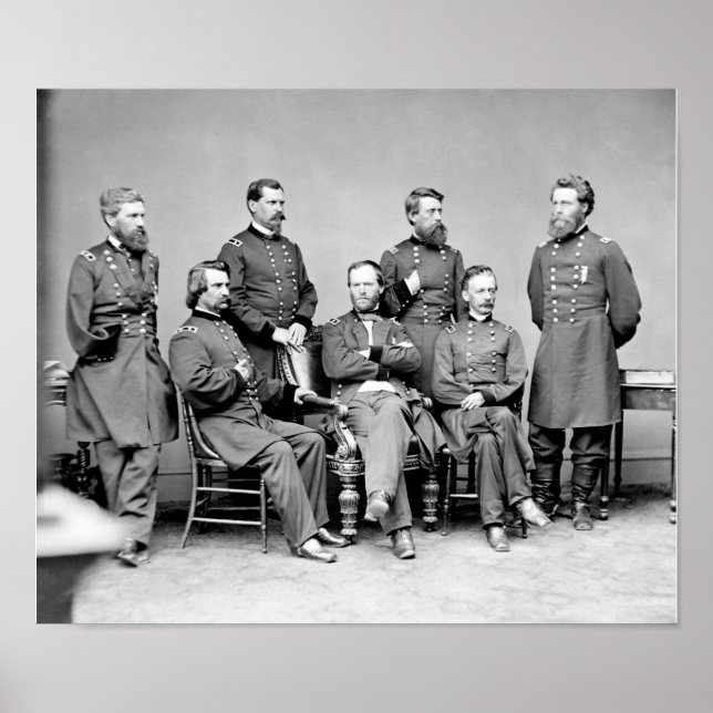 Poster William Sherman et ses généraux (Devant)
