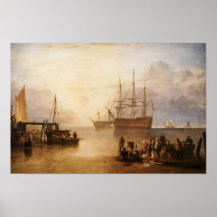 Poster William Turner - Le Soleil couchant à travers la v