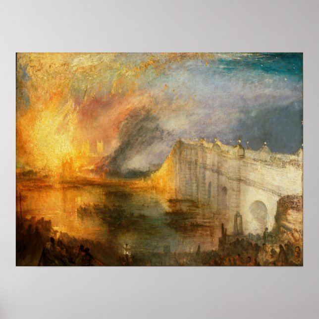 Poster William Turner - L'incendie du Parlement (Devant)