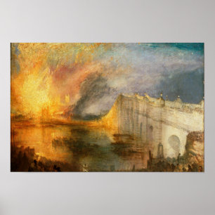 Poster William Turner - L'incendie du Parlement