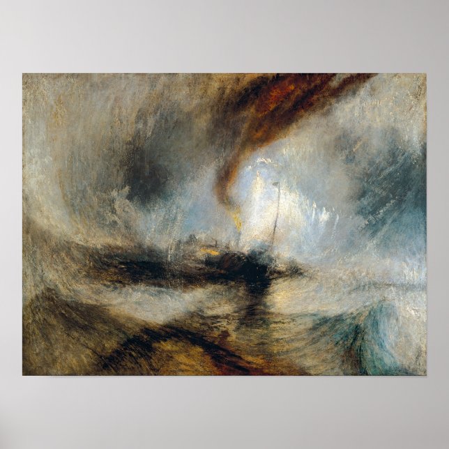 Poster William Turner - Tempête de neige (Devant)