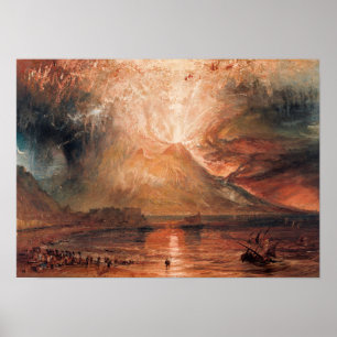 Poster William Turner - Vésuve en éruption