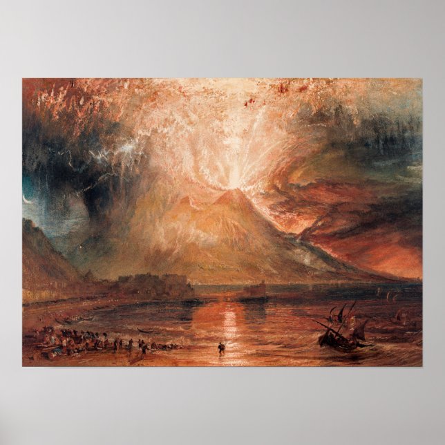 Poster William Turner - Vésuve en éruption (Devant)