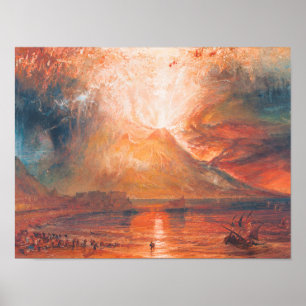 Poster William Turner Vesuvius dans Eruption