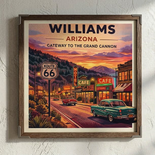 Poster Williams Route 66 Arizona Vintage