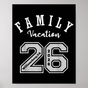 Poster Williamsburg 2026 maillot de vacances en famille 2