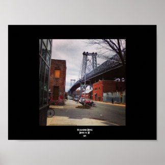 Poster Williamsburg Bridge Brooklyn, NY