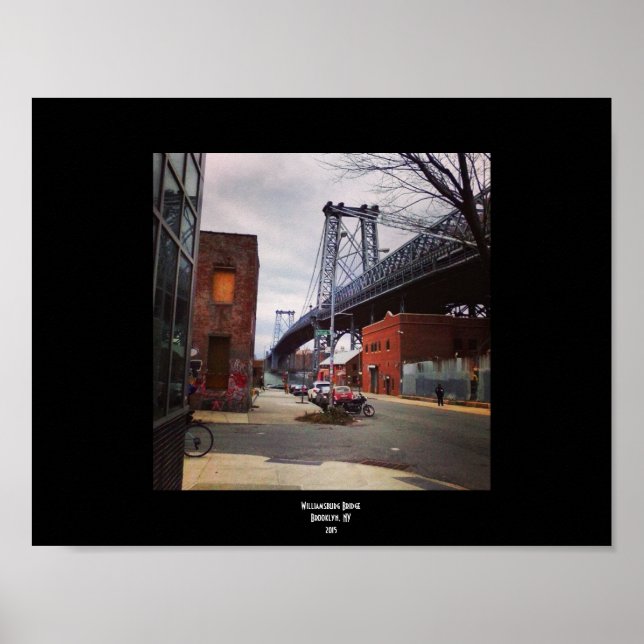 Poster Williamsburg Bridge Brooklyn, NY (Devant)