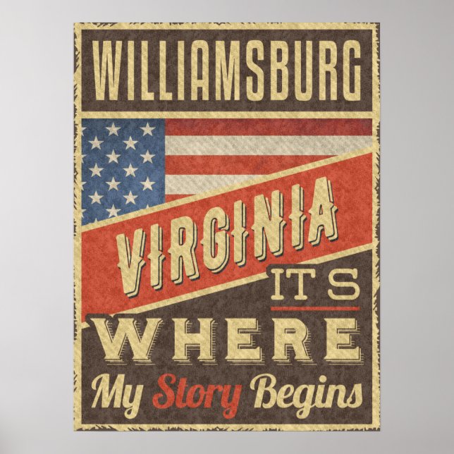 Poster Williamsburg Virginia (Devant)