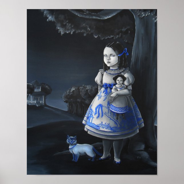 Poster Willow bleu (Devant)