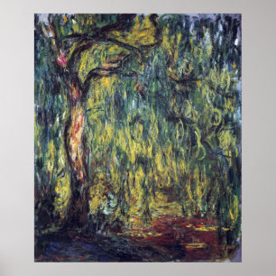 Poster Willow de Weeping par Claude Monet, Art Vintage