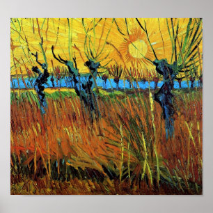 Poster Willows at Sunset (F572) Van Gogh Fine Art