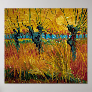 Poster Willows at Sunset   Van Gogh  