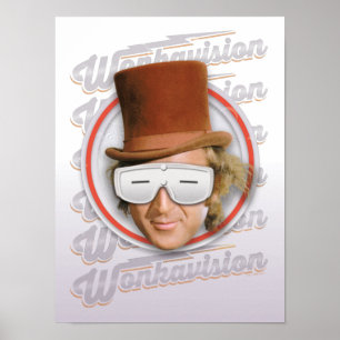 Poster Willy Wonka dans les lunettes de Wonkavision