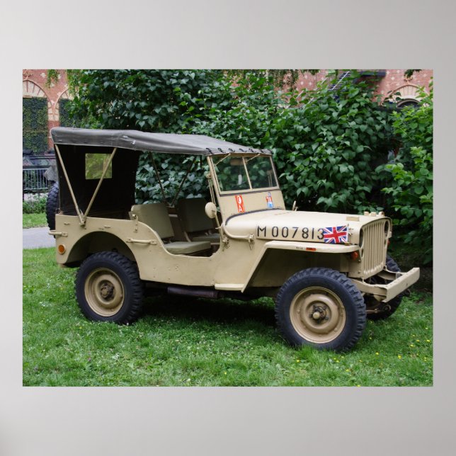 Poster Willys MB Jeep (Devant)