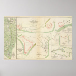 Poster Wilmington, Ft Caswell, île Smith, Augusta