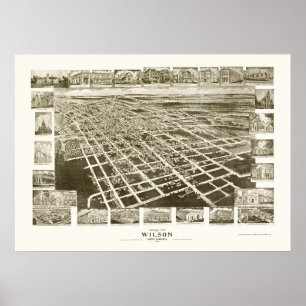 Poster Wilson, carte panoramique d'OR - 1908