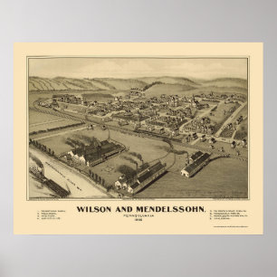 Poster Wilson & Mendelssohn, PA Carte panoramique - 1902