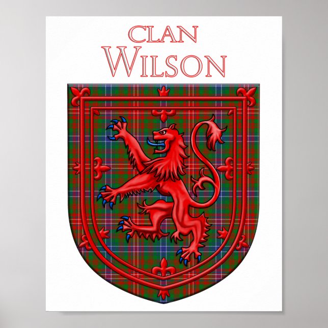 Poster Wilson Tartan Scottish Plaid Lion Rampant (Devant)