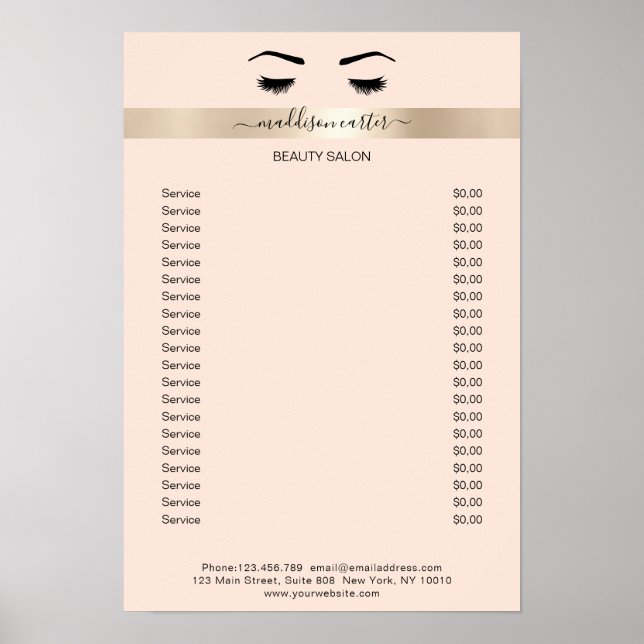 Poster Wimpern Augenbrauen (Devant)