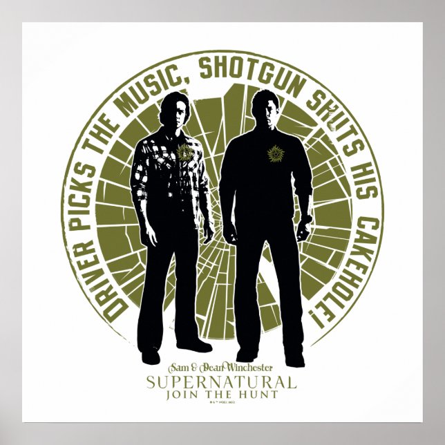 Poster Winchester Brothers surnaturel "Shotgun" (Devant)