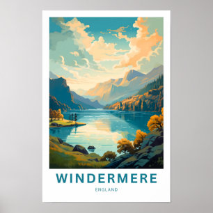 Poster Windermere England Travel Print