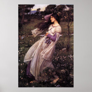 Poster Windflowers par John William Waterhouse, 1902