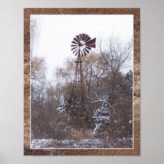 Poster Windmill hiver - Mat