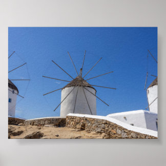 Poster Windmills of Mykonos