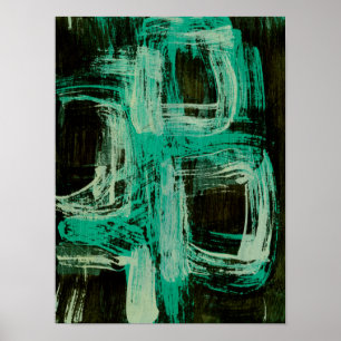 Poster Windows bleu vert I