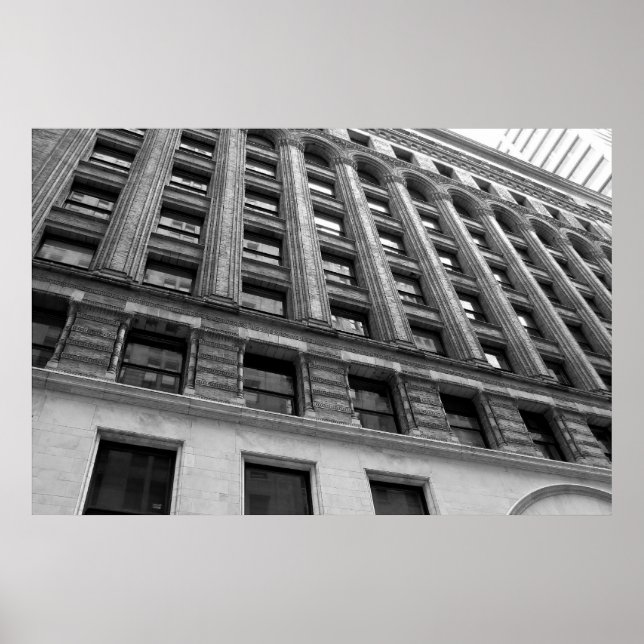Poster Windows en noir et blanc (Devant)