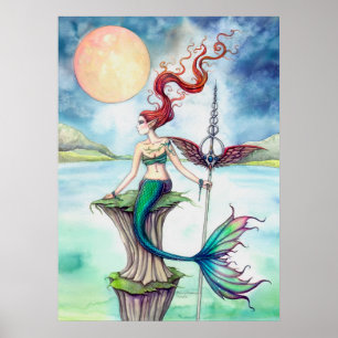 Poster Winds of Ireland Fantasy Mermaid Art