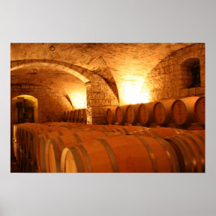 Poster Wine Cellar Barrells