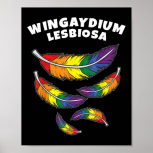 Poster Wingaydium Lesbiosa _ Lgbtq Support Pour Les Gays 