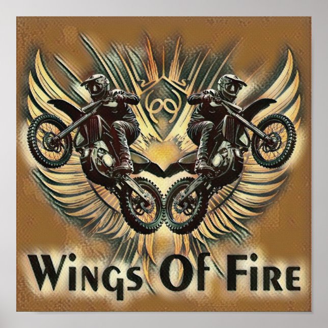 Poster Wings of Fire Motocross (Devant)