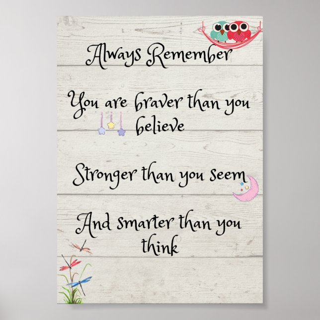 Poster Winnie la citation Pooh (Devant)