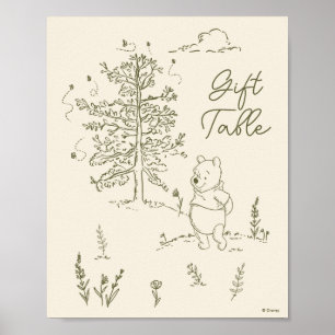 Poster Winnie l'arche d'anniversaire en bois de 30 hectar